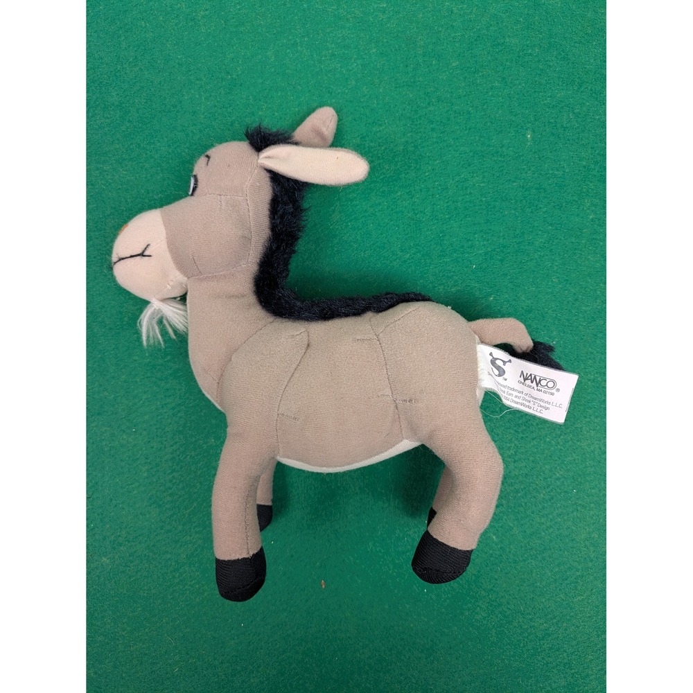 Nanco Shrek 2 Donkey Plush Stuffed Animal Toy Gray Vintage DreamWorks 10 in 2004